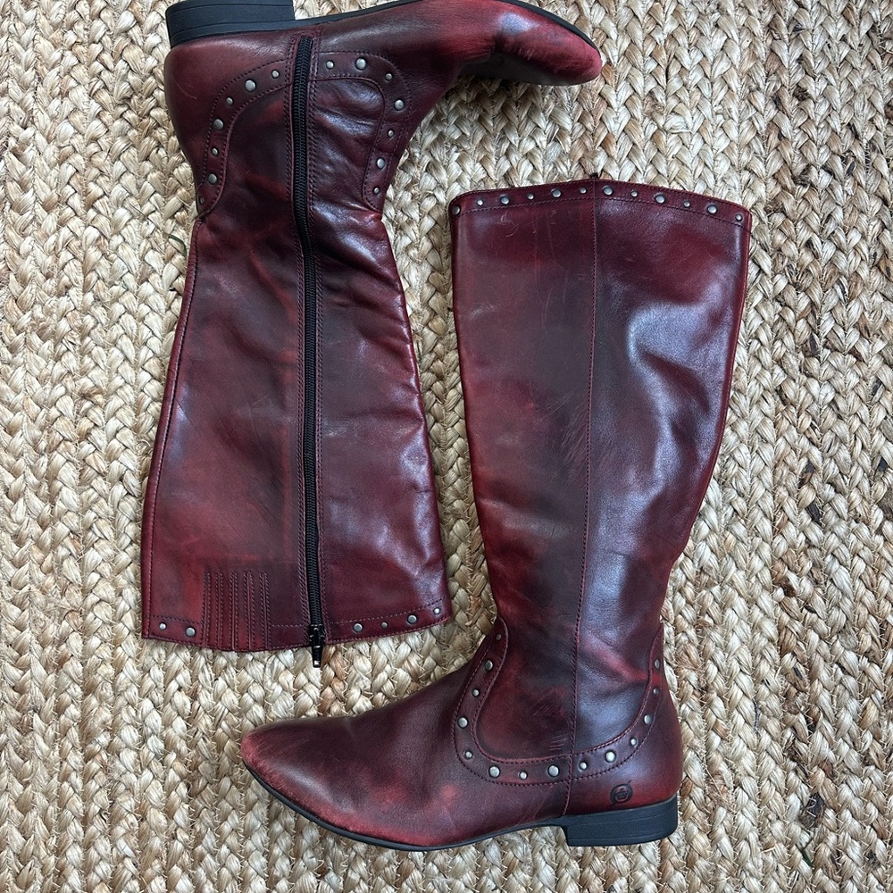 Red leather Born ren/fairy boots🧚
